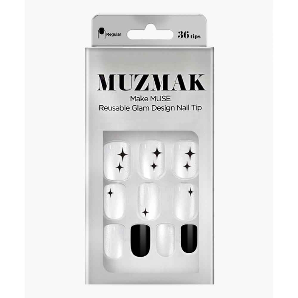 Muzmak Nail Tips Glam Celeste Regular Self Nail