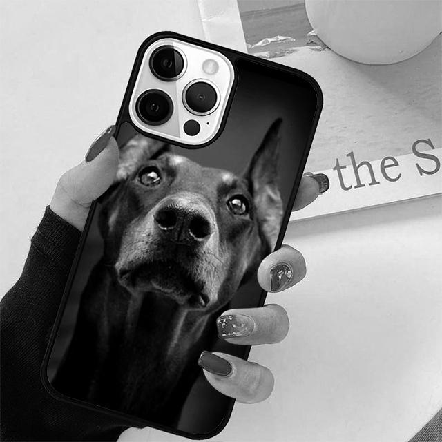 Doberman Dog Guarding Fierce Coque Shell For iPhone 17 Air 15 16 14 13 12 Pro Max 11 Pro Max Plus Phone Case Cover