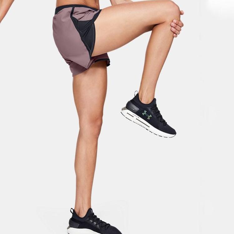 Under Armour Fly-By 2.0 Running Shorts Women Shorts Gray Pink 1350196-662