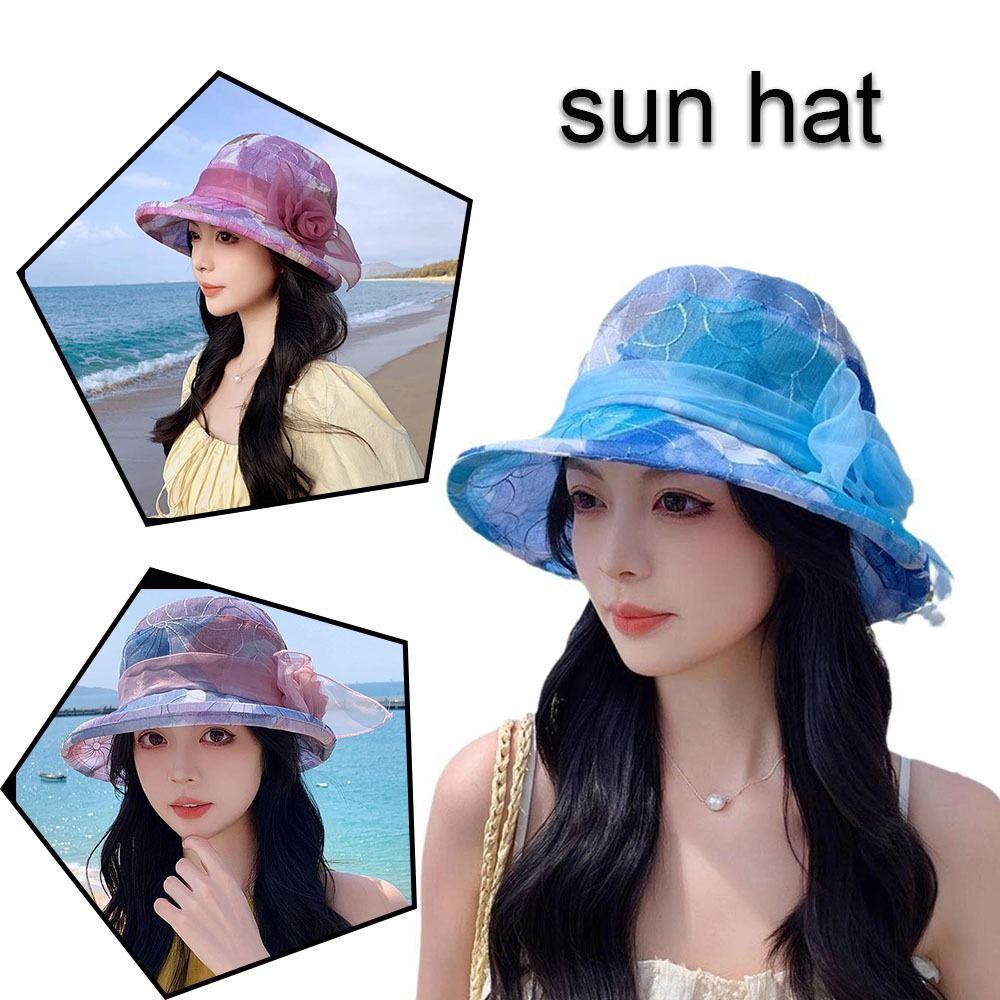Breathable Beach Bucket Hats UV Protection Travel Panama Caps Gifts Sun Cap