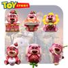 Strawberry Bear Collectible Action Figure Set Cute Pink Toy For Car Decoration