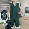 11036 Men's Summer 2026 Sleeveless Ice Silk Quick-Dry Vest and Shorts Set for Training