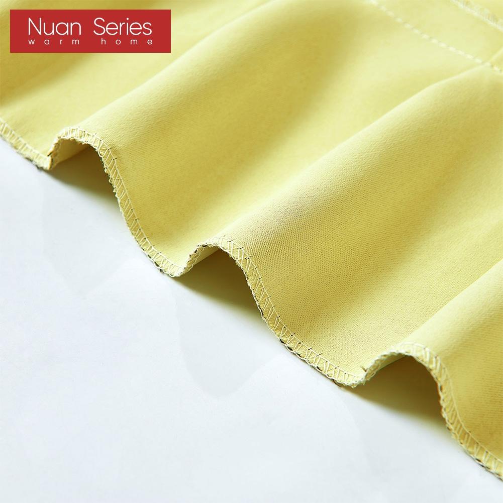 1 Stück, Nuan-Serie, 70–80 % Verdunkelung, einfarbige Verdunkelungsvorhänge mit gerüschtem Rand für die Heimdekoration im Wohnzimmer, Schlafzimmer