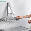 Foldable Wall-Mounted Clothes Hanger Rack - Space-Saving Aluminum Folding Hook Organizer for Bathroom,Bedroom & Laundry Room