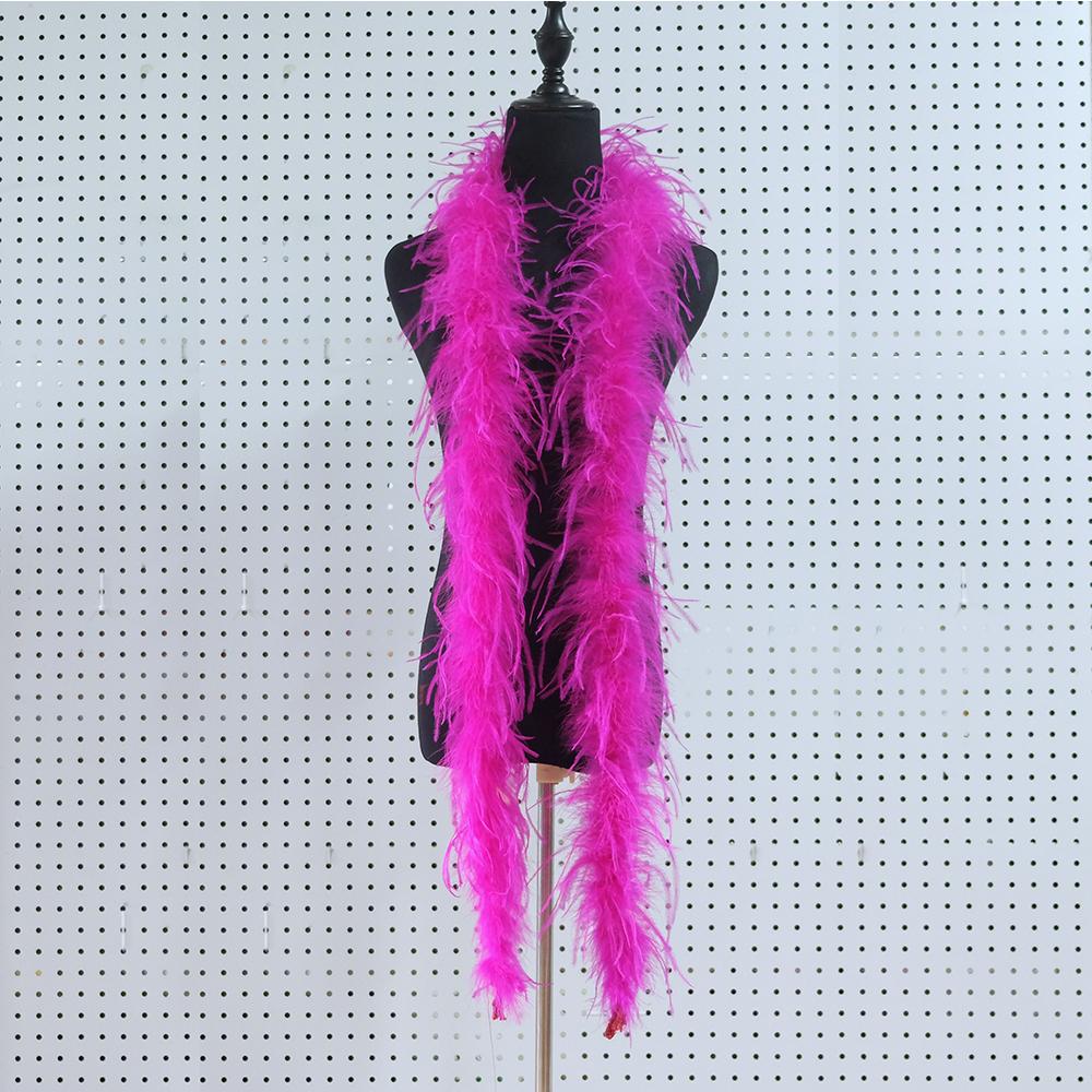 2 Metes Fluffy Ostrich Feather Boa Trim for Party Shawl Craft Ostrich Feathers Boa Wedding Dress Decoration Scarf 5/10/15/25ply