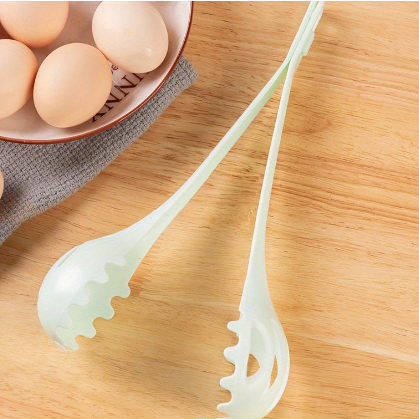 2pcs, Multifunctional Long-handled Egg Beater Spoon Colander for Cooking,Long Heat-resistant Food Cooking Tongs,Egg Mixer,Strainer Spoon,Kitchen Tools