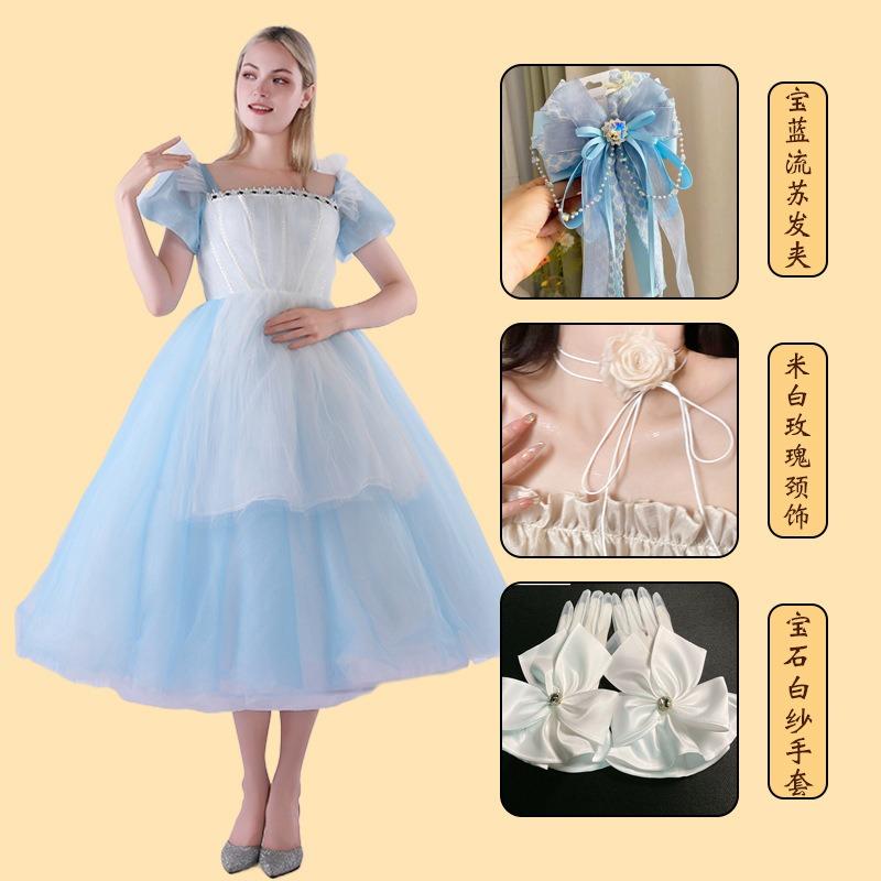 Snow White Ariel Anna Cinderella Bell Elsa Dress Adult Performance Costume