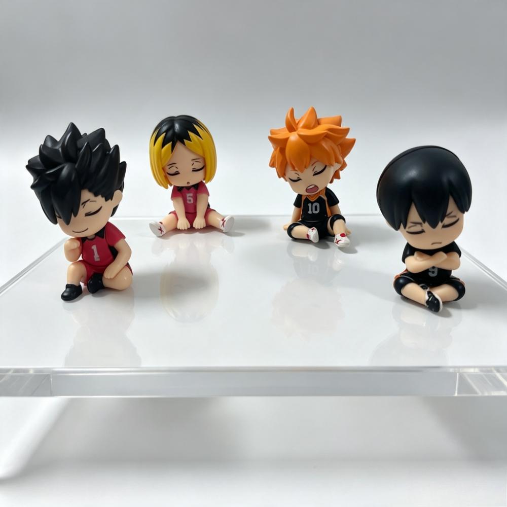 Haikyuu Mini Zittende Figuur PVC Anime Karakters Pop Bureau Ornament Auto Decor Verzamelsieraad Cadeau voor Anime Hobby Fans