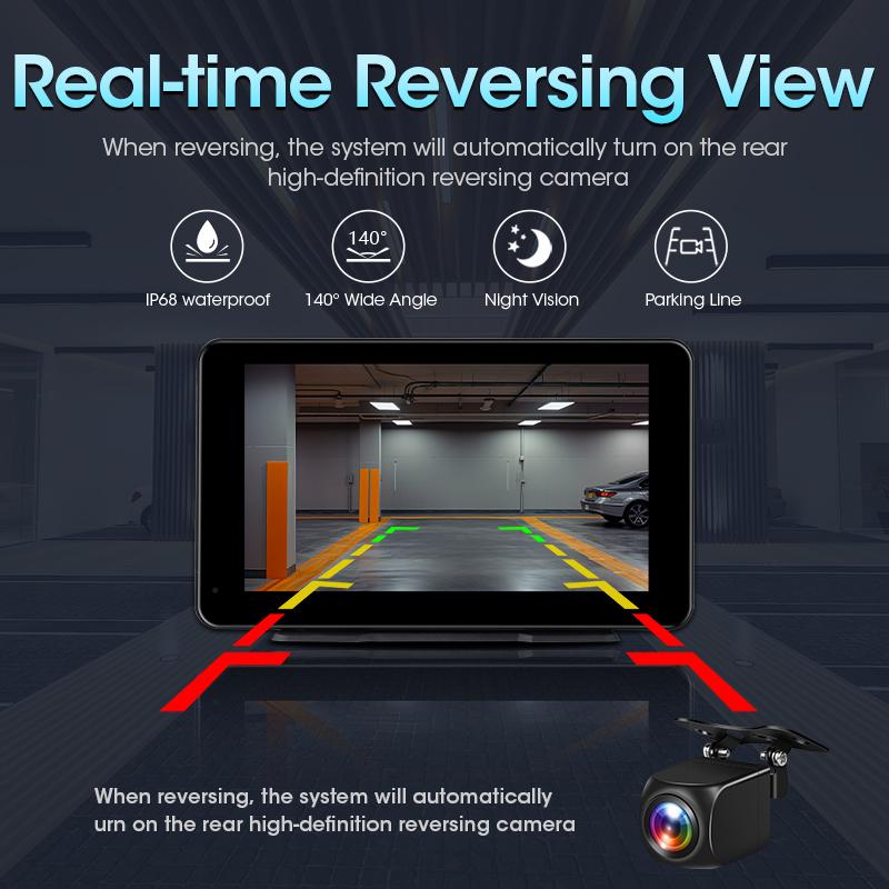 7 Inch CarPlay Android Auto Car Radio Multimedia Video Player Portable Touch Screen Rear View Camera AUX For Kia Toyota VW Ford