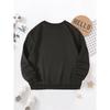 Christmas-Themed Boys' Autumn And Winter Stylish Fleece Round-Neck Sweatshirt Featuring a Loose Fit with a Cartoon Santa Claus Driving