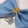 Pack of 6 Napkin Holder Snowflake Napkin Buckles Christmas Serviette Rings Aluminum Material for Napkin Decorations