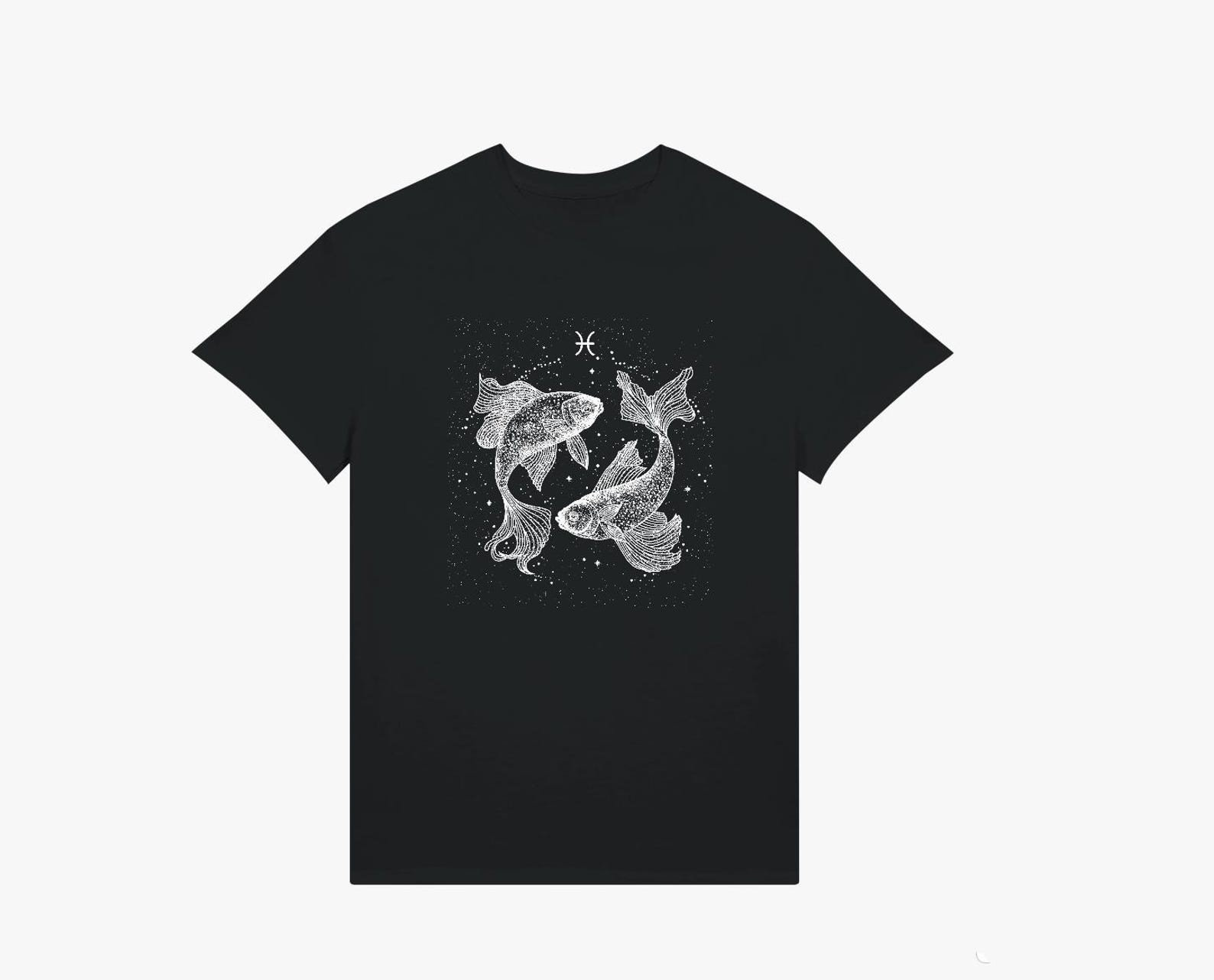 Pisces Zodiac Ultra Cotton T shirt – Vintage Astrology Print – Magic Almanac Inspired 4XL