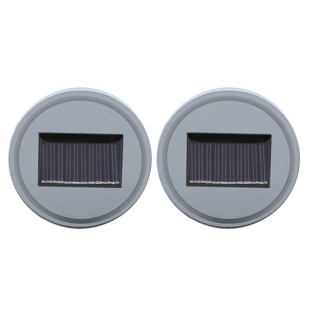 2pcs Solar LED Cup Pad Holder RGB 7 Colors Lights USB Car Bottle Bottom Mat