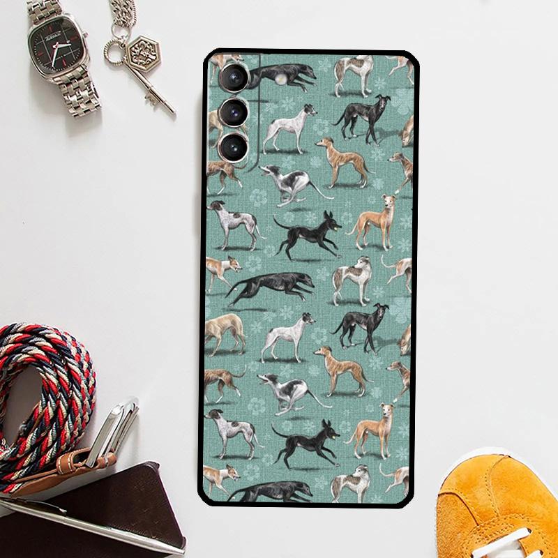 Galgo Greyhound Dog Case For Samsung Galaxy S24 Ultra S20 S21 S22 S23 Plus S9 S10 S24 FE S25 Ultra Cover Coque