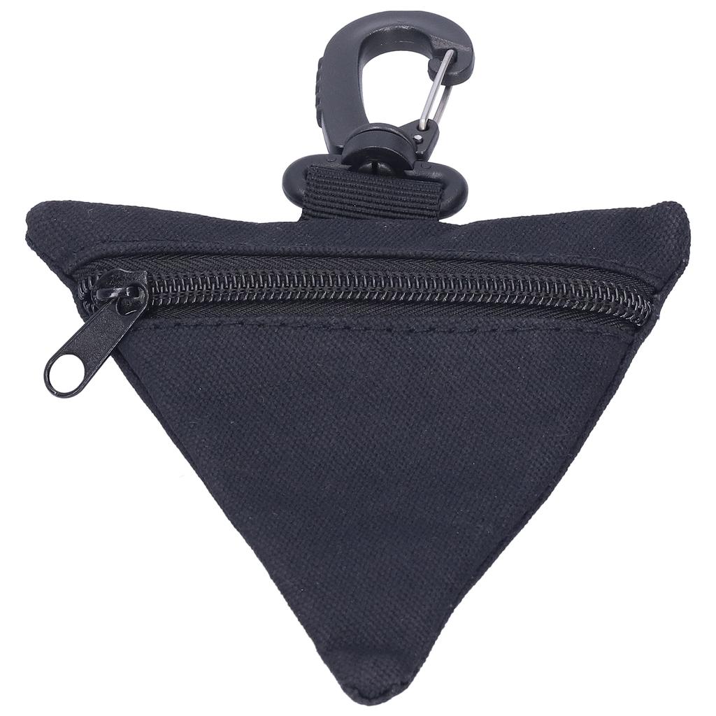 Přenosná peněženka na mince Oxford Cloth Outdoor Trojúhelníková Úschova na peníze a klíče Ledvinka s přezkouČerná