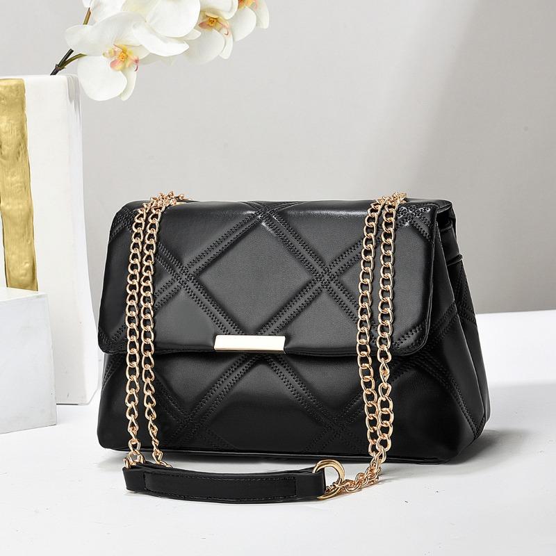 New Women's Bag Women's Quality Single Shoulder Crossbody Underarm Bag Candy Color Fashion Chain Small Square Bag