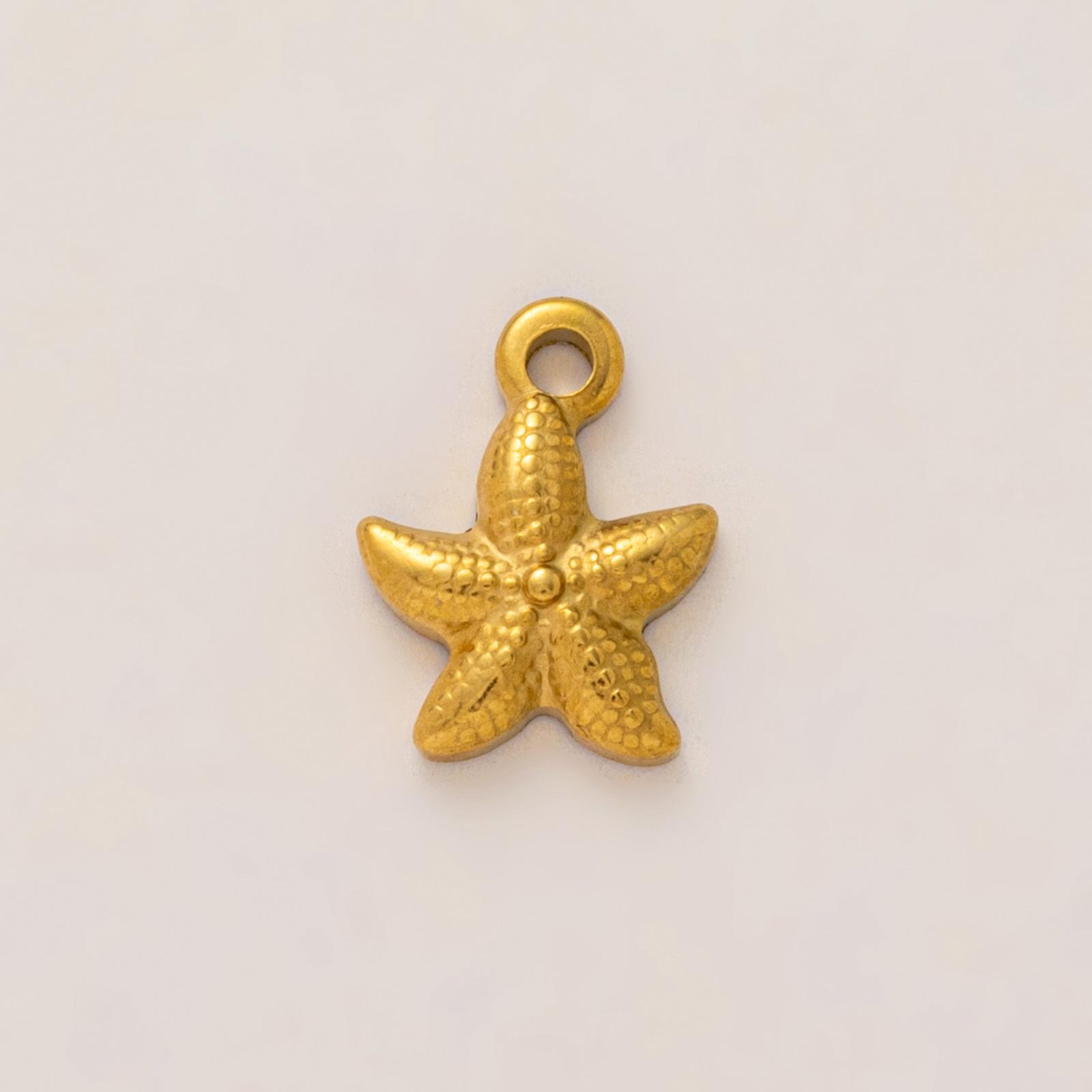 Stainless Steel Strawberry Pink Flower Cross Pendant, 18K Gold Plated, European & American Style for Women DIY Jewelry.