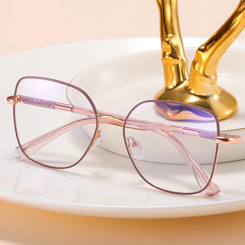Transparent Computer Glasses Frame Women Anti Blue Light Presbyopia Eyewear Spring Hinge Metal Frames Reading Glasses Unisex