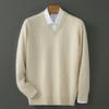 Men's Luxury Cashmere Knit V-Neck Sweater - Autumn/Winter Collection