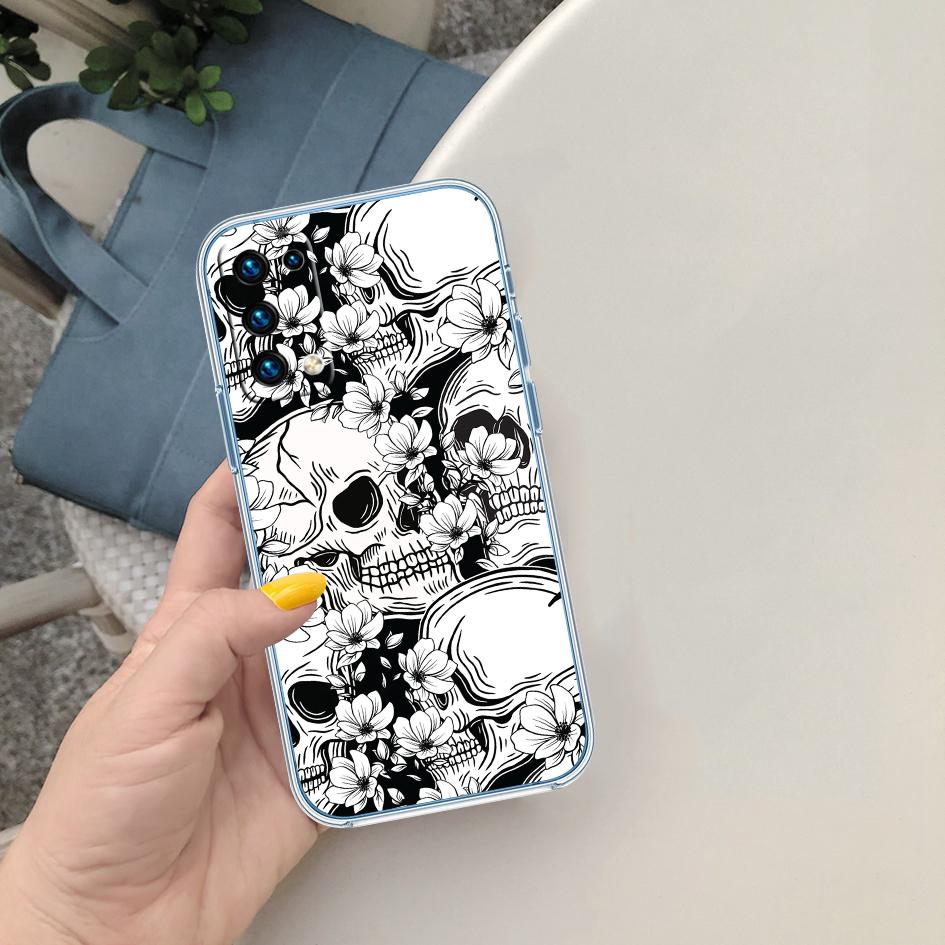 LO87 Skeleton Skull Phone Case for LG K22 K30 K40 K40S K41 K42 K50 K50S K51 K51S K52 K61 K62 K71 K92 Q60 Q61 V40 V50 V60