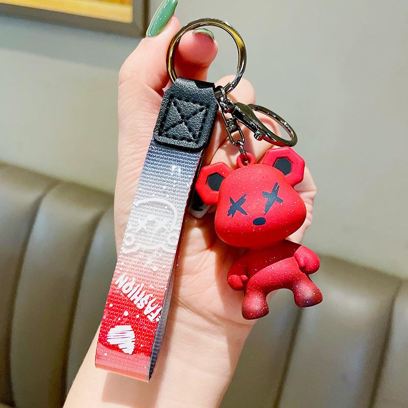 Chameleon Stylish Resin Bear Keychain Cute Couple Car Accessory Perfect For Birthdays And Holidays
