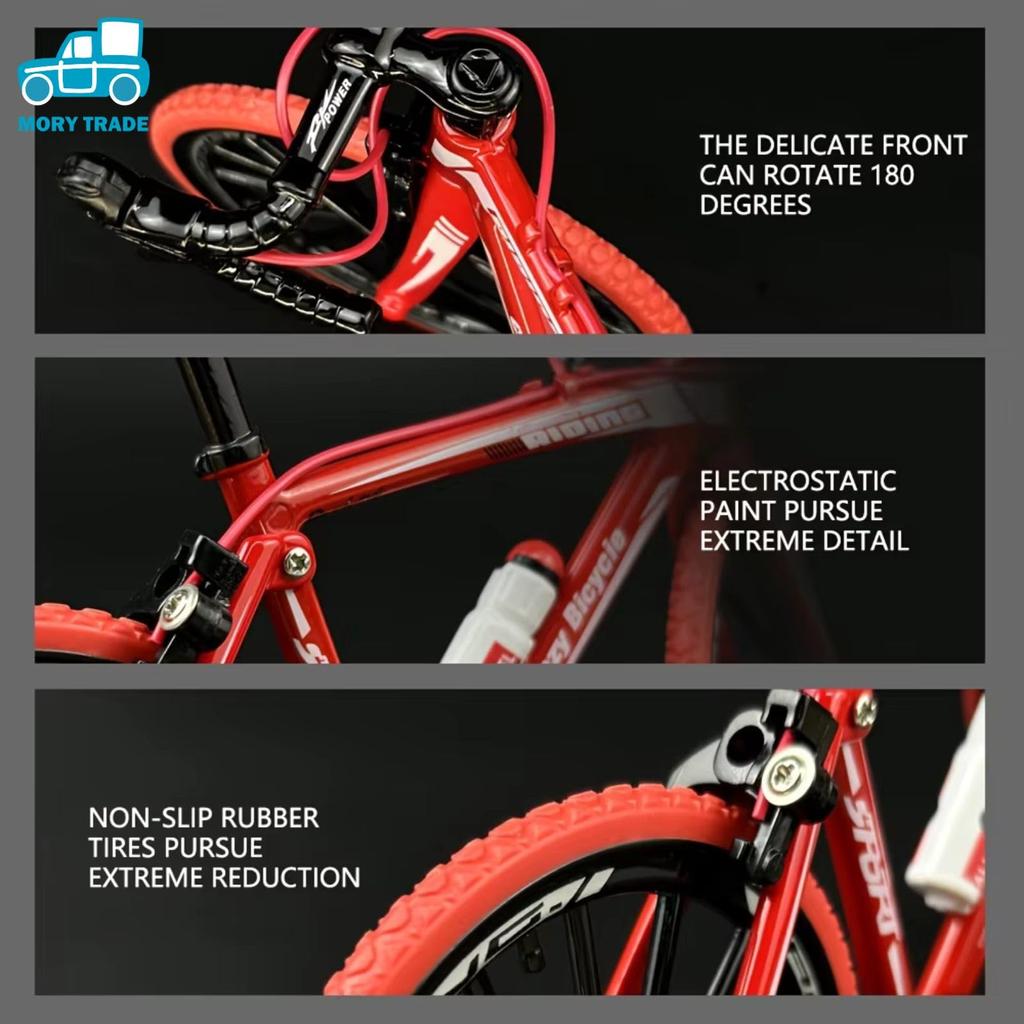 MORYTRADE Bicycle Toy Road Bike Model Diecast Car Road Racer Assembly Type Yellow