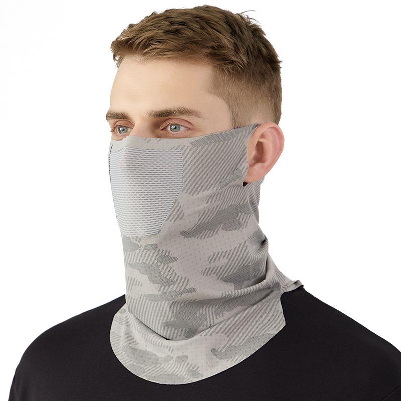 UV Protection Ice Silk Neck Gaiter Face Mask, Breathable and Seamless for Cycling – Unisex