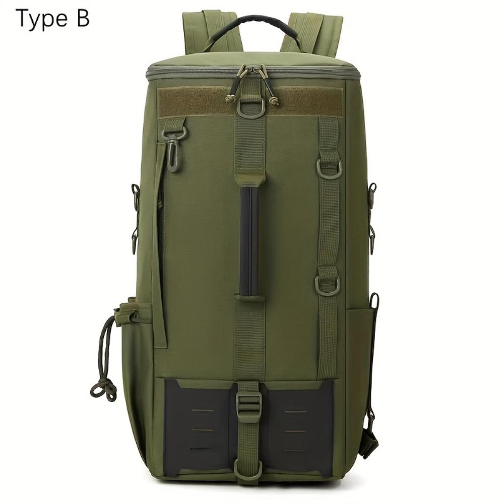 Rucsac pentru Echipament de Pescuit de Mare Capacitate Cutie de Depozitare cu Compartimente Multiple cu Suport pentru Lansete, Potrivit pentru Drumeții și Camping, Geantă pentru Echipament de Pescuit, Rucsac Sport