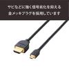 ELECOM Micro HDMI 4K x 2K Cable, 0.7m, Compatible, Black, DH-HD14EU07BK
