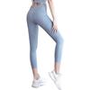 WEZHO High-Waist Seamless Yoga Pants with Mesh Pockets