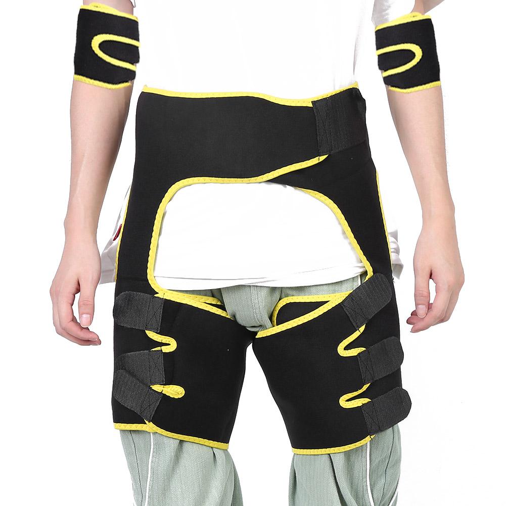 Slimming Belt Fat Burning Abdomen Hips Leg Trainer Workout Belt with 2pcs Arm SleeveL XL