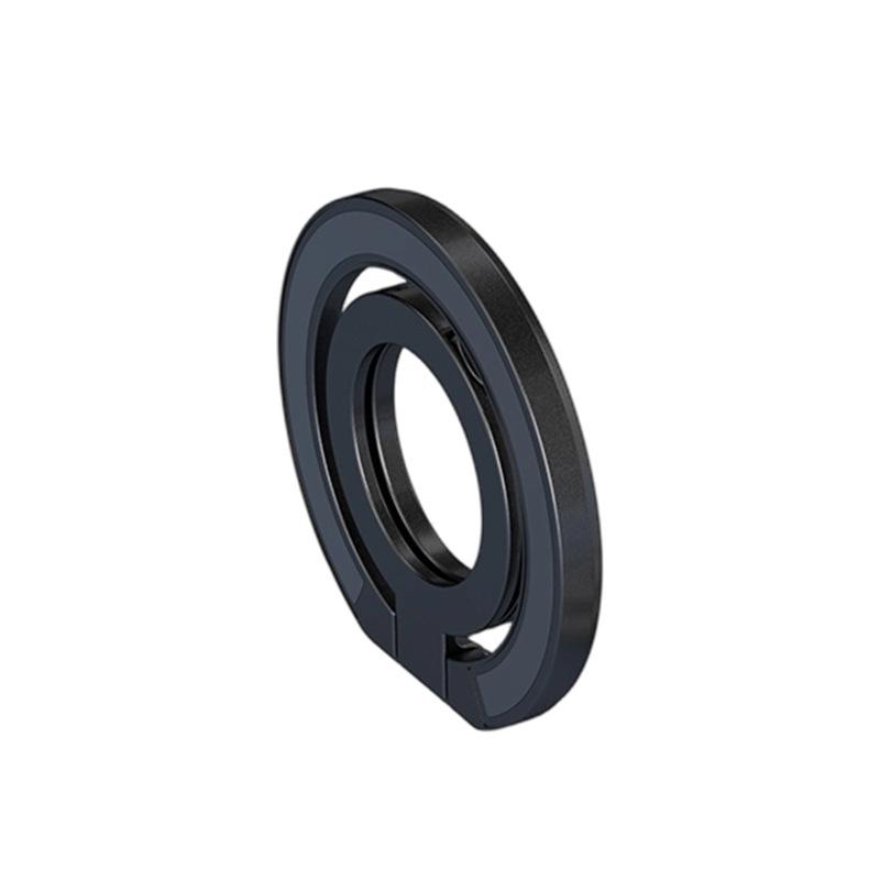 MagSafe Double Ring Magnetic Phone Stand: Strong Grip Finger Ring & Desktop Mount with Case Back Sticker