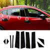 10Pcs/Set Gloss Black Pillar Posts Fit For Mazda 3/Axela 2014-2018 Door Side Panel Moulding Decor Window Trim Sticker Cover