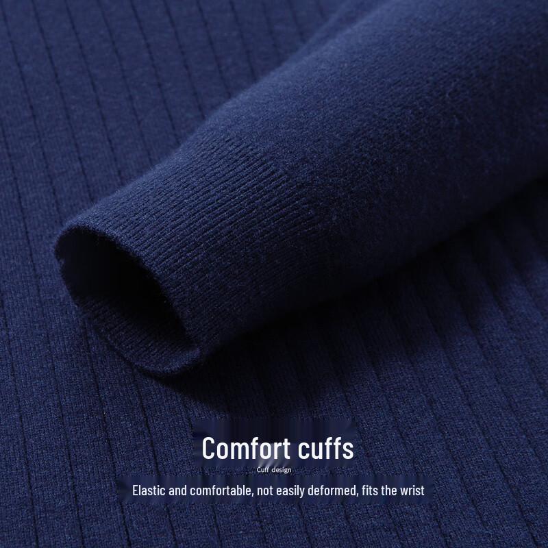 Hodo Men's Wool Blend Shirt Collar Faux Two-Piece Sweater