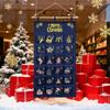 Christmas Pocket Advent Calendar Hanging Bag 24-Day Hangable Fabric Calendar with Pockets Multifunctional Wall Storage Bag