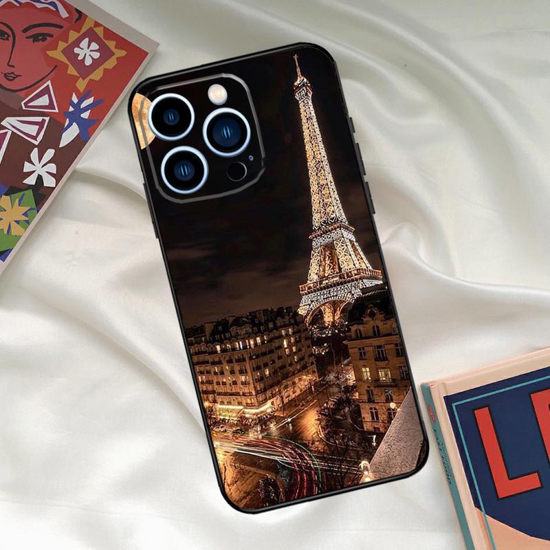 France Paris Eiffel Tower Phone Case For iPhone 16 15 14 13 12 11 17 Pro Max 15 16 Plus 12 Mini 16e 17 Air Funda Cover