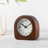 Childrens Bedsides Wood Analog Alarm Clock with Quiet Operations and Gentle LED Glowing Snoozes Function for Kids Room