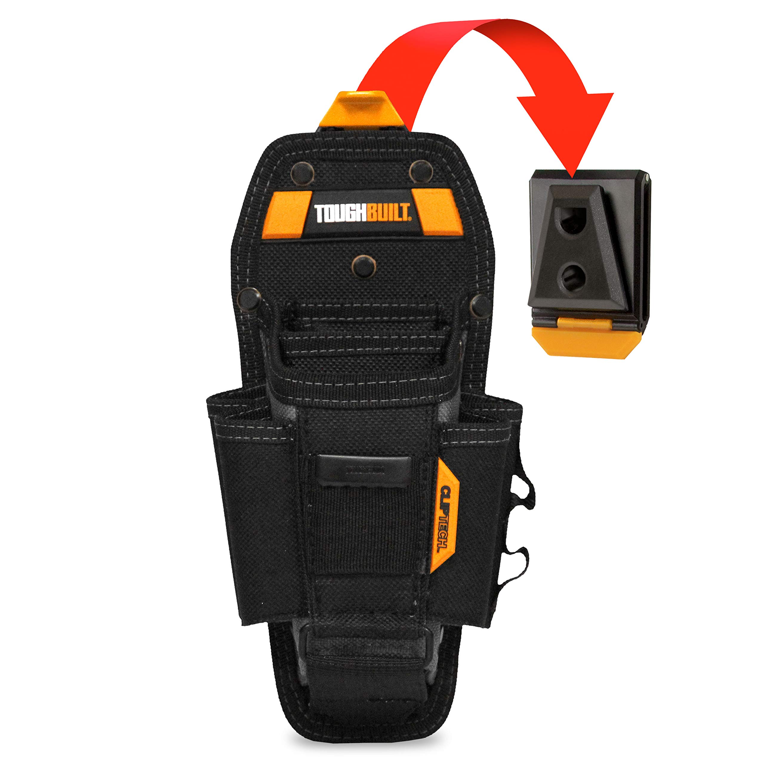 

ToughBuilt - Technician s 7-Pocket Pouch - Large - ClipTech™ Pouch with Clip/Insert, 4 Perfect Fit Screwdriver Loops, 12 Pockets/Loops, Measuring Tape