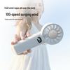 2026 Handheld USB Fan: Portable, 100-Speed, Strong Wind, Ice Pack, Digital Display