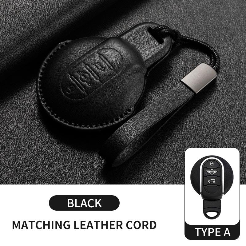 Kožený kryt na klíče od auta pro BMW MINI COOPER S ONE JCW F54 F55 F56 F57 F60 CLUBMAN COUNTRYMAN Držák na dálkový ovladač Shell Keychain