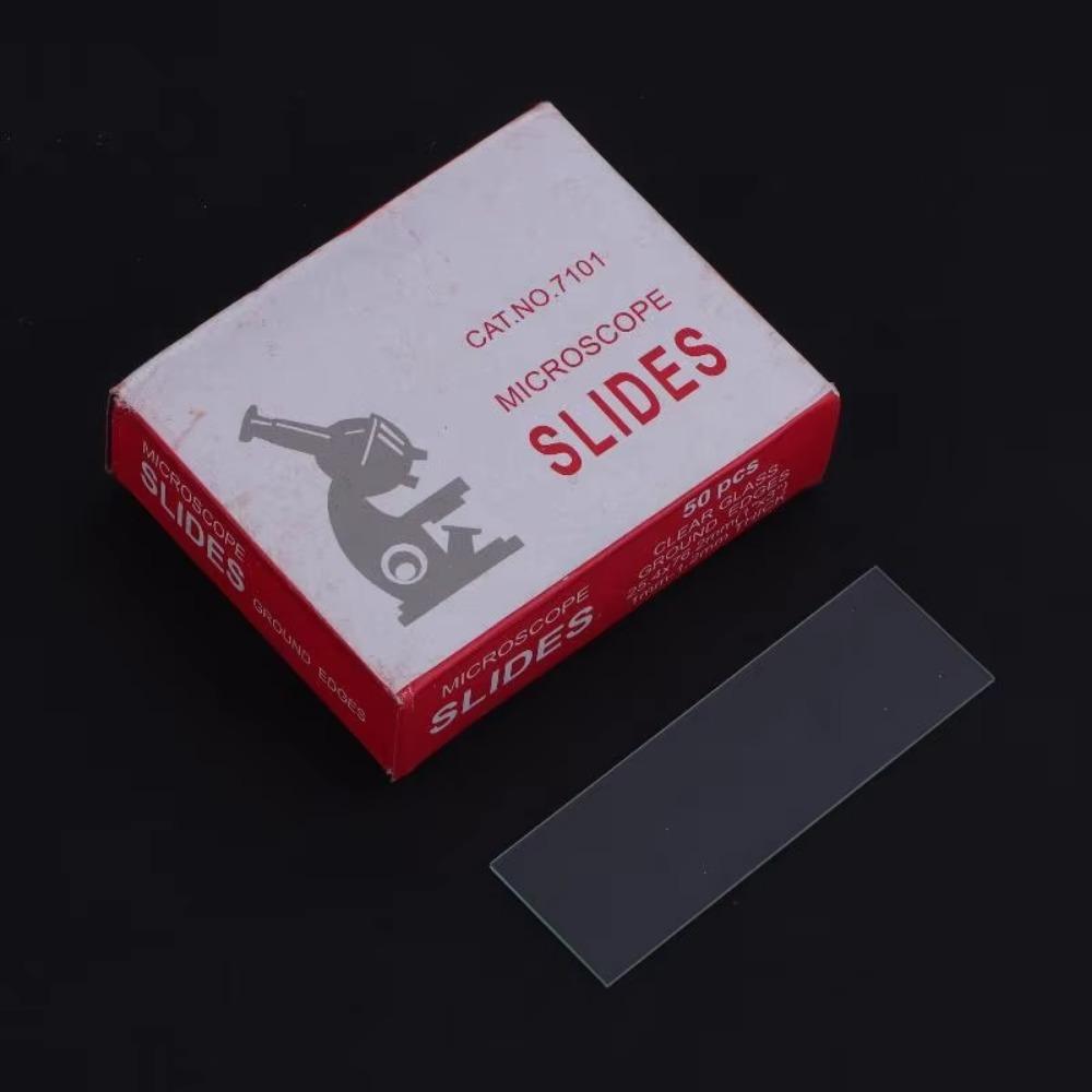 

50Pcs/Box Glass Microscope Slides 25.4x76.2MM Smooth Surface Blank Biology Glass Slide DIY Frosting Blank Slides