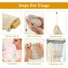 5/10Pcs Natural Cotton Linen Foaming Soap Bags Linen-cotton Exfoliating Soap Saver Bag with Mesh Cleaning Tool