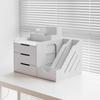 Desktop File Organizer with Storage Boxes and Book Stand