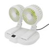 Dual Heads USB Fan for Car Dashboard Multi Speeds Quiet Portable Vehicle Cooling Fan for RV Truck