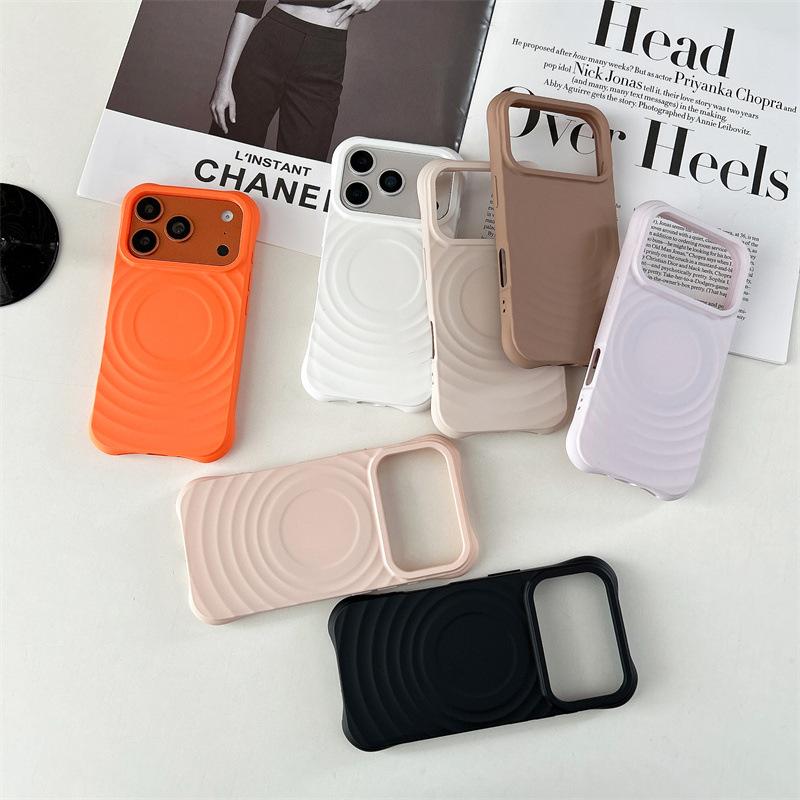 Hot Products Magnetic Mobile Phone Case for iPhone 17 Pro Max New Shockproof Ripple Phone Cover Business Phone Case Anti Shock
