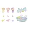 Sylvanian Families Doll Furniture Set Milk Rabbit Triplet Favorite Bath DF-22 ST Mark Certified 3 Years Older Toy Dollhouse EPOCH