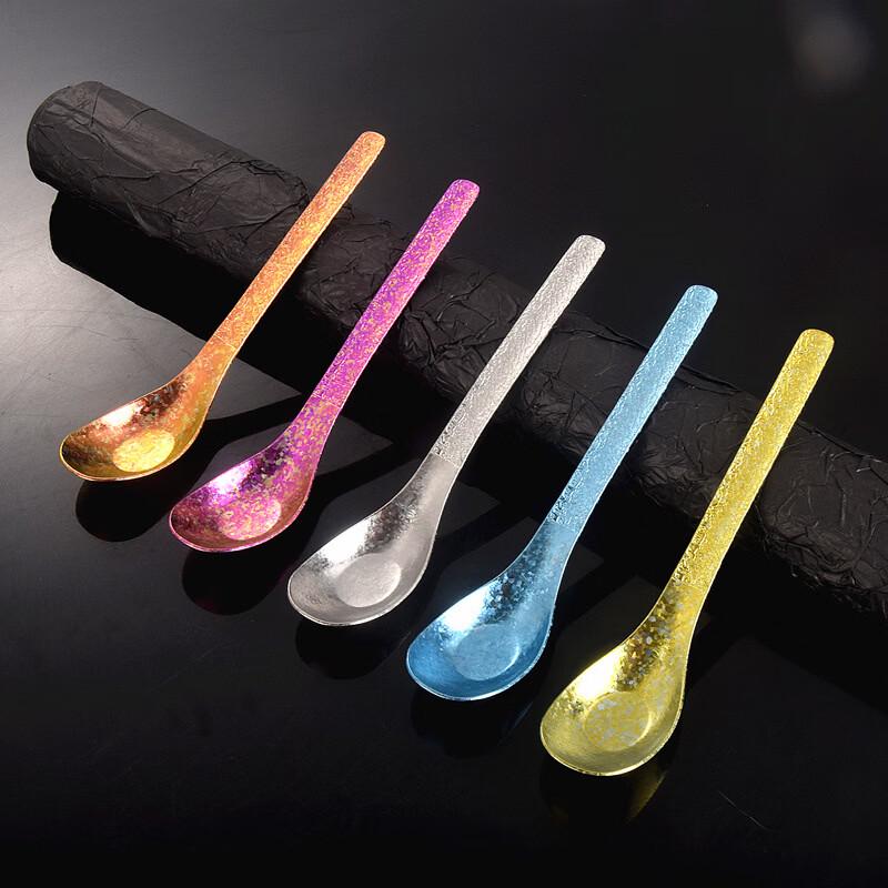 Rose Gold Hammered Ingot Soup Spoons