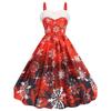 Fashion Style New Arrival Women's Christmas Carnival Velvet Sexy Sling Dress Sleeveless High Waist Large Swing Skirt