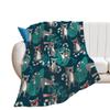 Cute Lemur Blanket Soft Flannel Blanket Travel Camping Home Gift Blanket