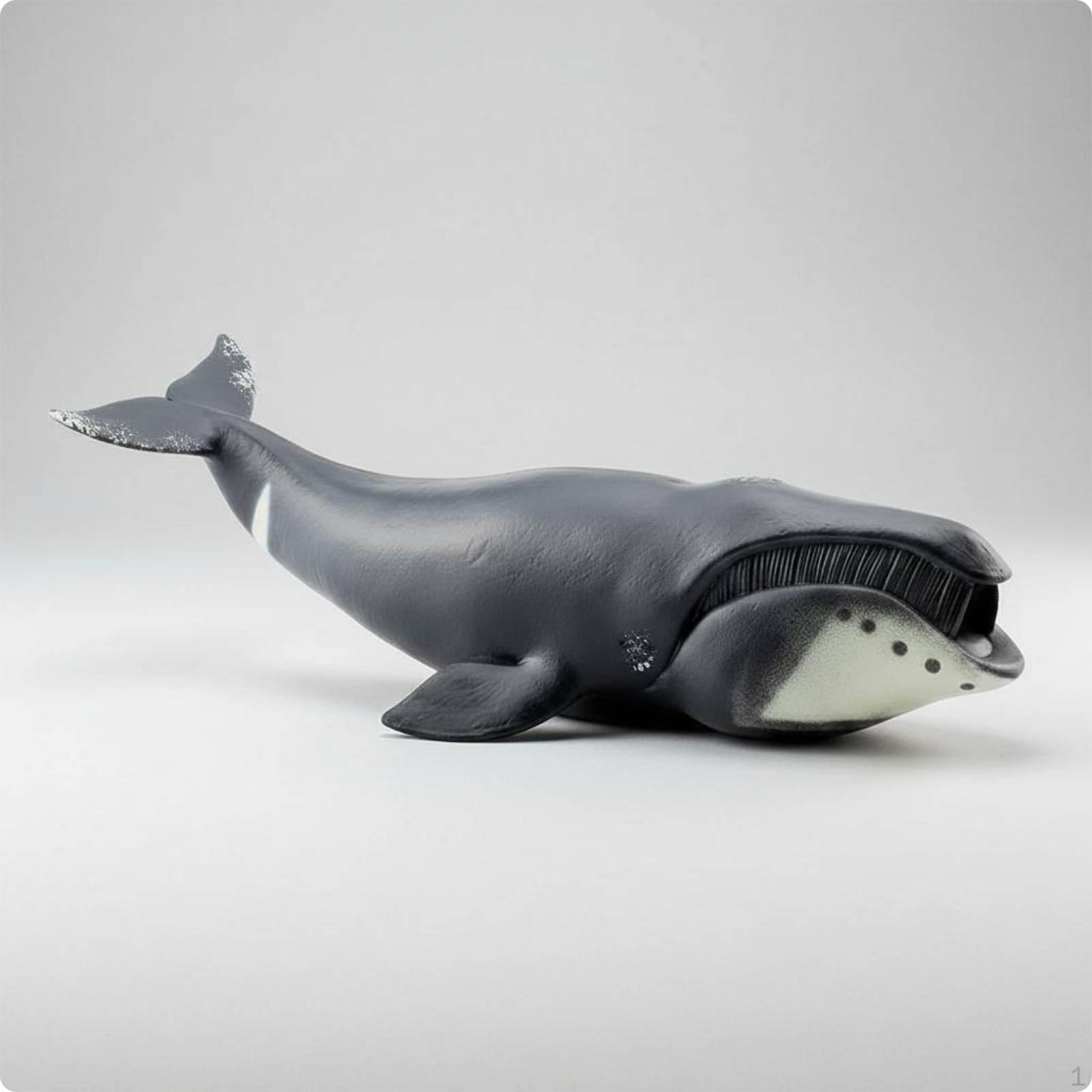 Realistic Bowhead Marine Mammal Model Educational Figurine Collectible Animal